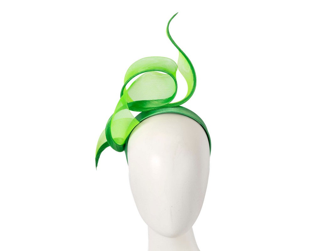 Sculptured lime green racing fascinator by Fillies Collection